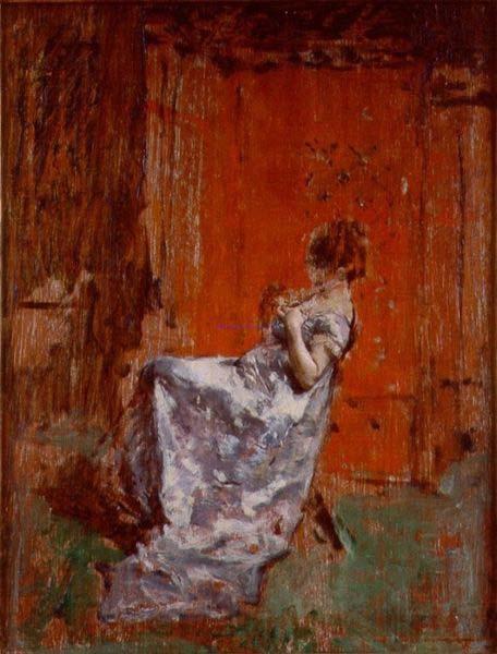 Maria Fortuny i Marsal Figura femminile seduta Spain oil painting art